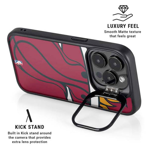 NBA Miami Heat Large Logo iPhone 15 Pro Kickstand Case